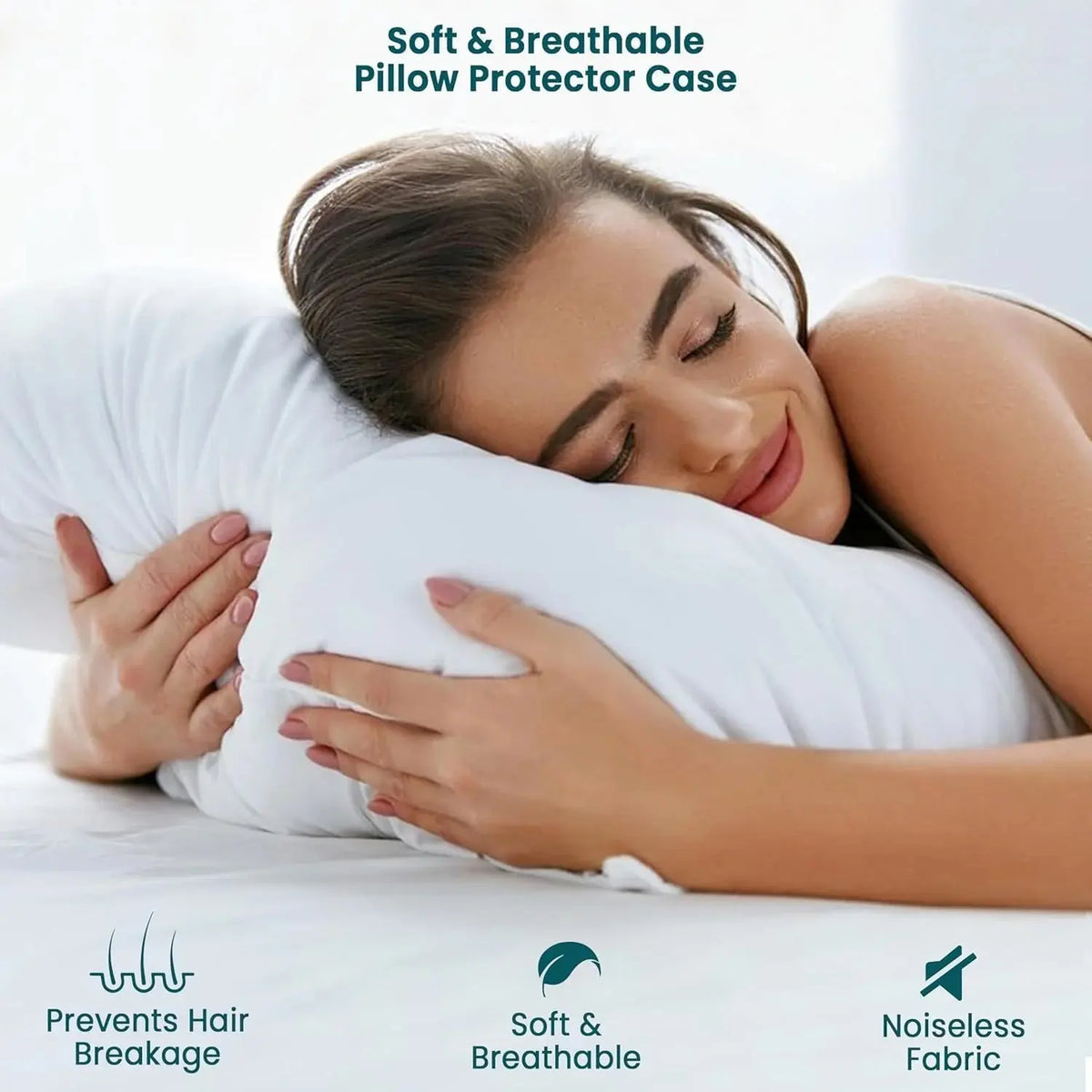 Microfibre Embroidered Pillowcase Pack (2 or 4 Count) - Standard 20x28in Cooling Bedding Covers, Ultra Soft, Breathable, Hypoallergenic, Wrinkle-, Fade- & Stain-Resistant, Machine Washable, Durable, Solid, Skin-Friendly, Perfect Fit
