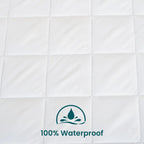 Waterproof Mattress Protector Stretchable Fitted Quilted Mattress Cover Deep Pocket up to 16in Durable Fitted Bed Cover Size Mattress Pad Covers soft and fluffy