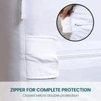 Zippered Mattress Encasement - Waterproof Mattress Protector Queen Size Bed - Mattress Pad Cover Encasement Twin Full King