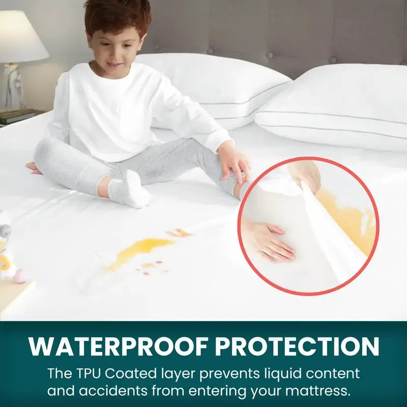 Zippered Mattress Encasement - Waterproof Mattress Protector Queen Size Bed - Mattress Pad Cover Encasement Twin Full King