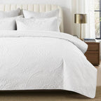 Lightweight Quilted Bedspreads – 3-Piece Oversized Bedspread with 2 Matching Pillow Shams