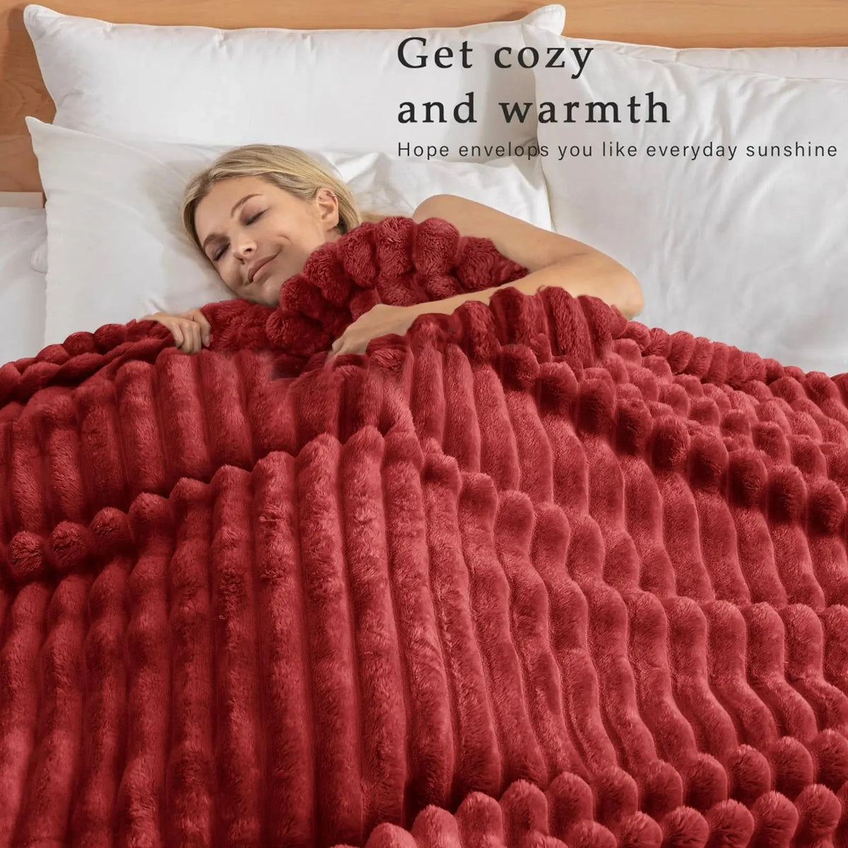 GentleSoft Cozy Blanket-Patio Furniture Decor | Classic Stripe Pattern | Ideal for Bed | Couch | Travel | Camping | All Seasons | Home Bedroom Decor
