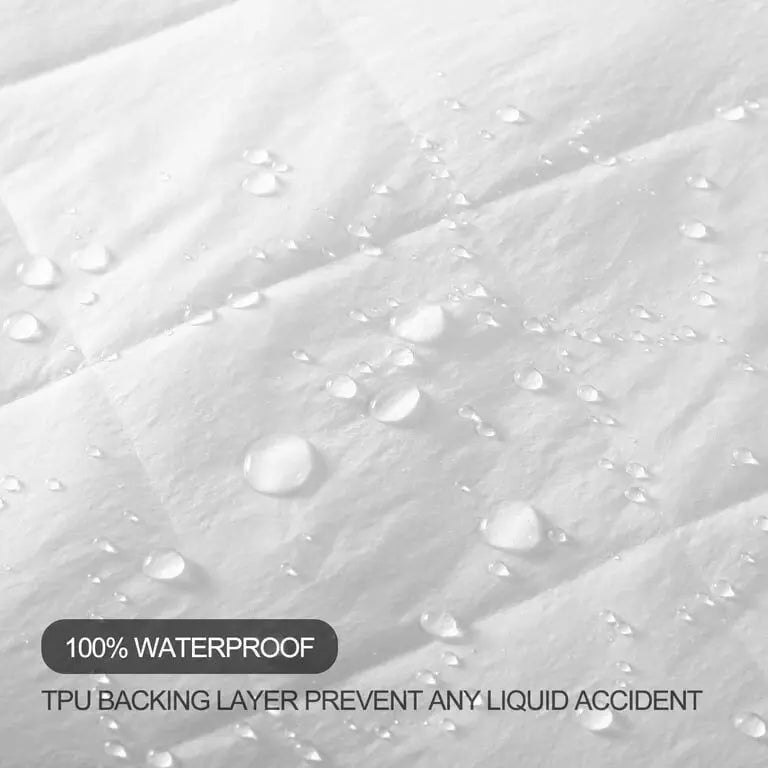 Waterproof Mattress Protector Stretchable Fitted Quilted Mattress Cover Deep Pocket up to 16in Durable Fitted Bed Cover Size Mattress Pad Covers soft and fluffy