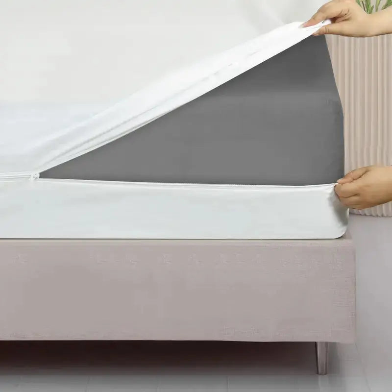Zippered Mattress Encasement - Soft Mattress Protector with Breathable Fabric, Spillblock TPU, Full Coverage for Cooling Sleep