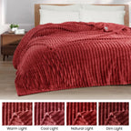 GentleSoft Cozy Blanket-Patio Furniture Decor | Classic Stripe Pattern | Ideal for Bed | Couch | Travel | Camping | All Seasons | Home Bedroom Decor